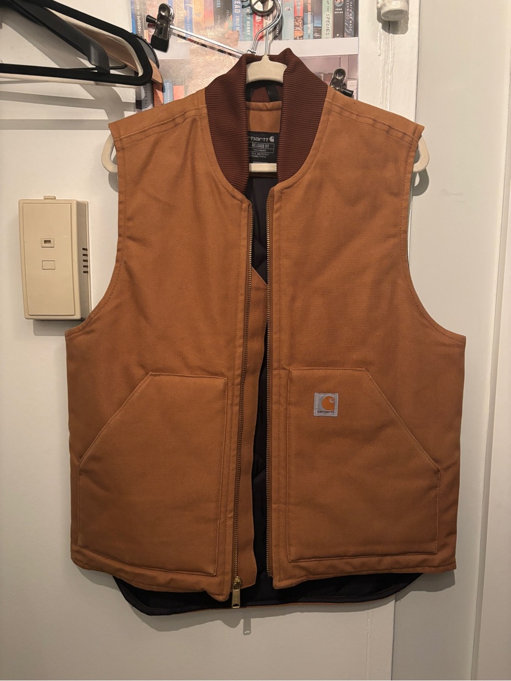 Carhartt Brown/Caramel Relaxed Fit Duck Vest
